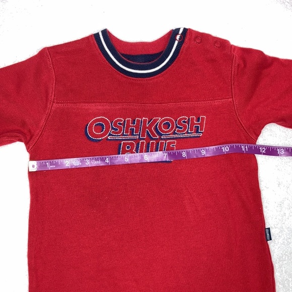 Oshkosh Blue boys red one piece romper size 18m - Picture 3 of 7